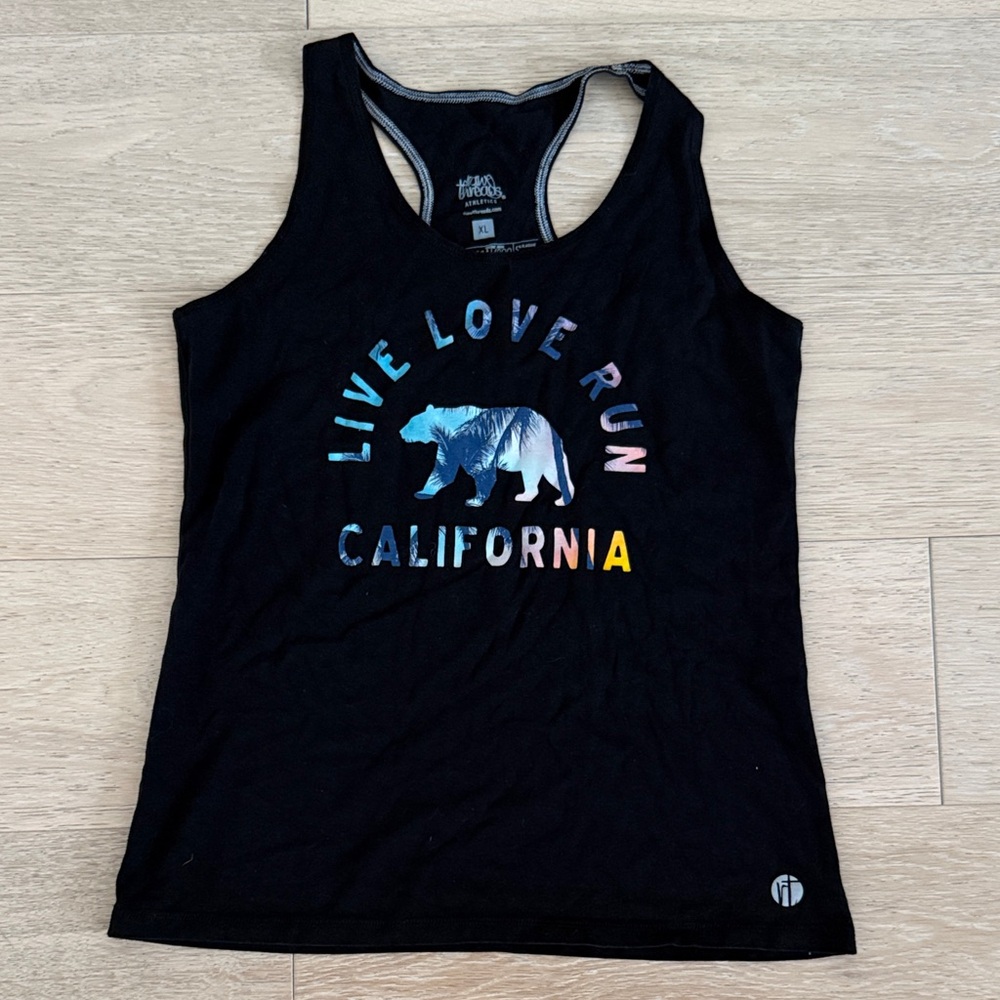 Raw Threads black CA racerback Tank Top size xl